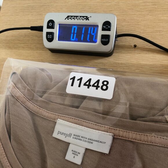 J Jill Top Womens Small Tan PureJill Tunic Long Sleeve Asymmetric Slit Pullover* - Picture 11 of 11